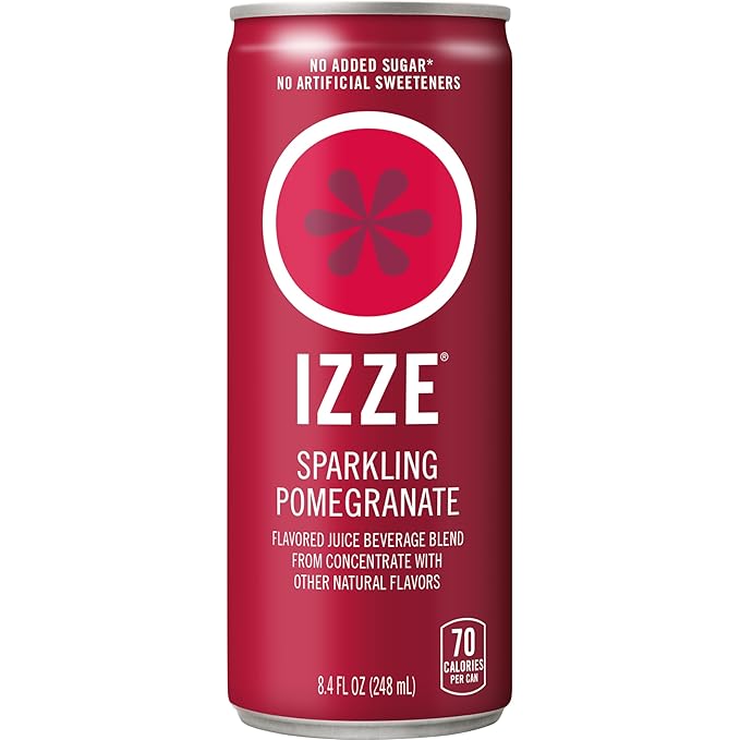 IZZE Sparkling Water Juice Beverage Blend, Dawn Variety Pack, Mango, Clementine, Strawberry, Pomegranate, No Sugar Added, 8.4 FL OZ, 24 Cans (Pack of 2)