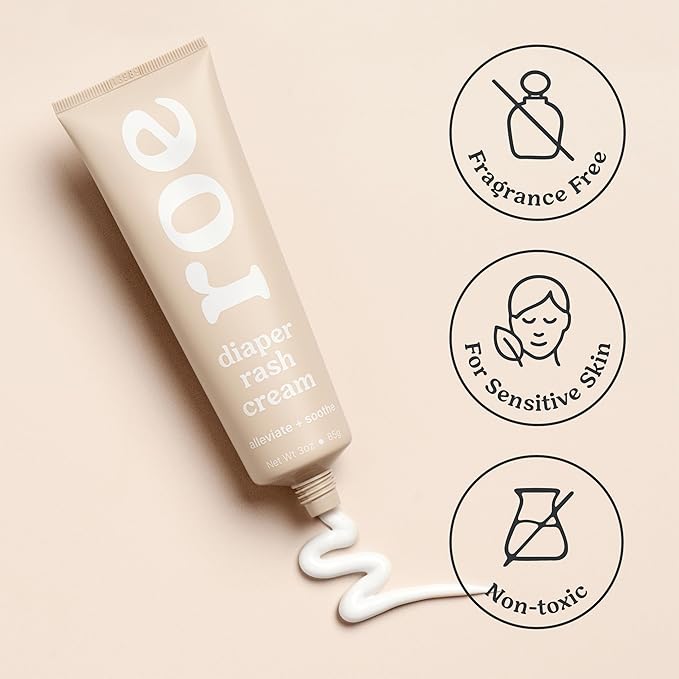 Roe Wellness- Diaper Rash Cream Paste Ointment W/Zinc Oxide | Maximum Strength Diaper Rashes Soothing Cream, Ointment for Babies