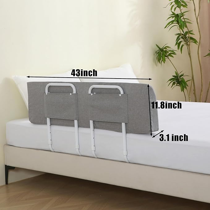 Bed Guard Rail for Toddlers, 43inch Foam Padded Side Rail for Queen King Twin Full Size Bed, Bedrail for Toddler, Kids Cosleep Bed Railing