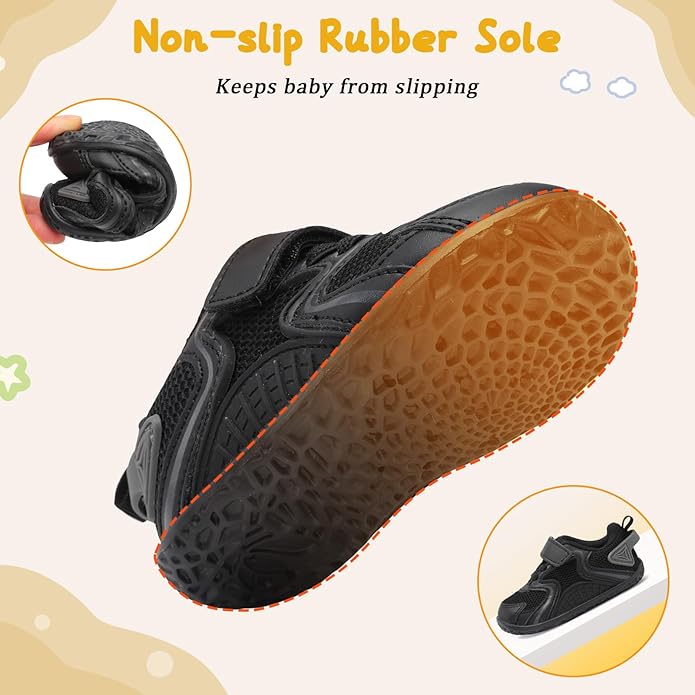 L-RUN Baby Shoes Boys Girls First Walkers Breathable Infant Sneakers Flexible Non-Slip Sole Walking Shoes for Toddlers