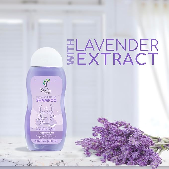 Arbol Verde - Lavender Baby Shampoo (8.45 fl Oz) | Hypoallergenic, Alcohol-Free, Gentle on Sensitive Skin, Relaxing Scent