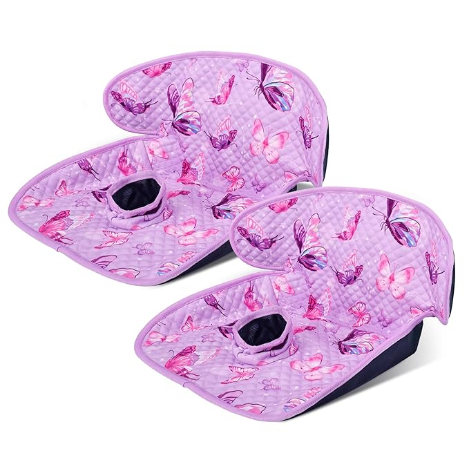 Babenest Car Seat Potty Protector Cover -Waterproof Carseat Training Liner for Baby &Toddler Shower Gift, Dry Piddle Pee Pad with Fun Designs for Strollers & Infant Car Seats (2pcs, Butterfly-Purple)