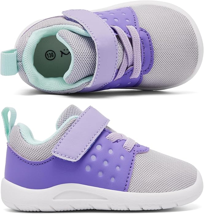 MORENDL Toddler Baby Shoes 0-4 Years Boy Girl Lightweight Breathable Non-Slip Sports Sneakers Running Walking Tennis Barefoot Shoes