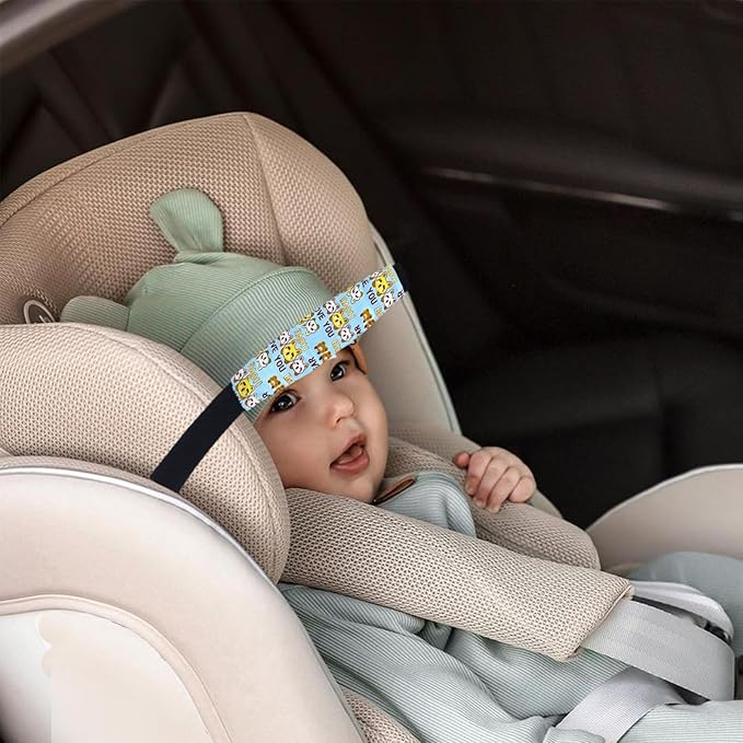 3 Pcs Baby Carseat Head Support Band Stroller Seat Neck Relief Strap Headrest for Sleeping Traveling Head Holder for Toddler Kids Children Child Baby Infant