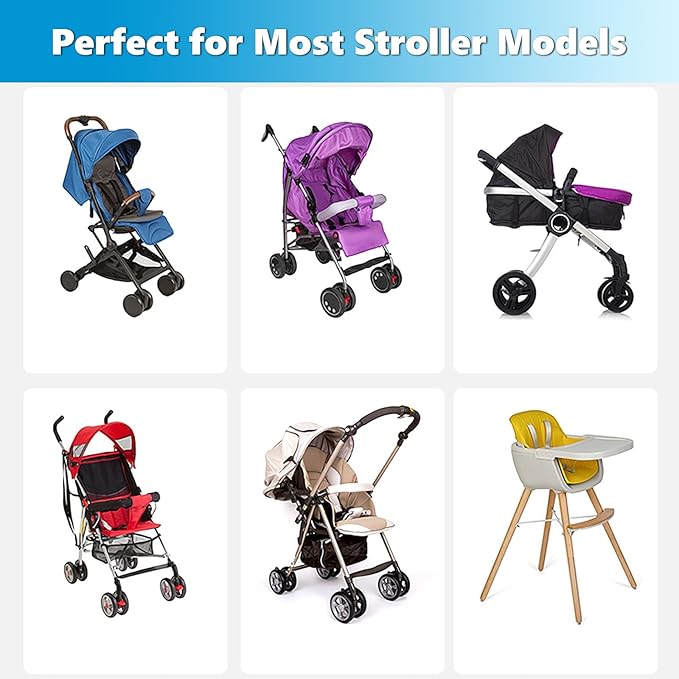 Baby Stroller Seat Liner for Most Models, Breathable Fabric Stroller Seat Liner Insert, Ensure Comfort and Support on The Go, Stroller Accessories for Toddler Aged 0-5 Years Old, Black