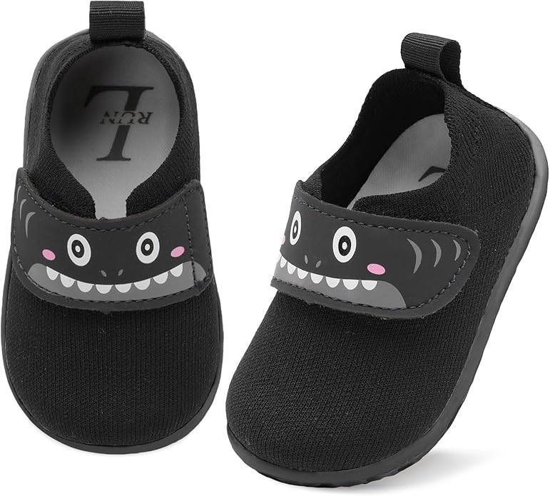 L-RUN Baby Shoes Boys Girls First Walking Shoes Infant Sneakers Toddler Crib Shoes Lightweight Breathable Non-Slip Soles