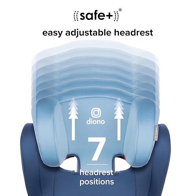 Diono Cambria 2XT XL, Dual Latch Connectors, 2-in-1 Belt Positioning Booster Seat, High-Back to Backless Booster with Space and Room to Grow, 8 Years 1 Booster Seat, Blue Surge