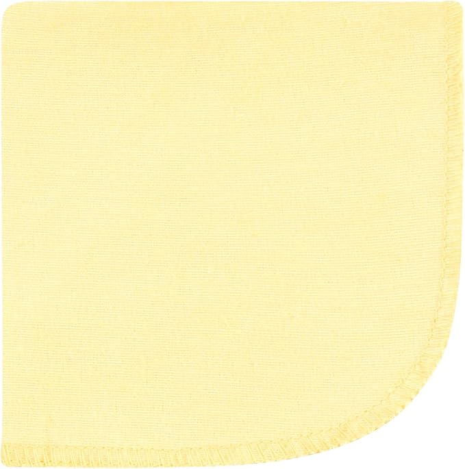 Hudson Baby Unisex Baby Flannel Cotton Washcloths, Lemon Daisy 12 Pack, One Size