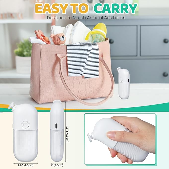 IvyWind Electric Baby Nail File, 7 in 1 Grinding Heads Baby Nail Trimmer, Automatic Baby Nail Clippers for Infant Newborn Toddler Kid Adult, 2 Speeds, USB Rechargeable, White
