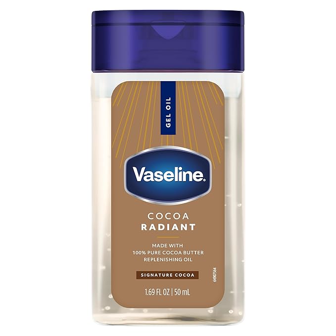 Vaseline Cocoa Radiant Replenishing Oil Gel with Pure Cocoa Butter, Travel Size, 1.69 fl oz, 6 Pack