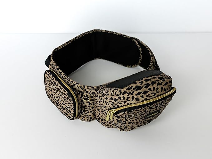 Tushbaby Original Hip Seat Baby Carrier for Babies & Toddlers up to 45 lbs, Safety Certified, Lightweight No-Foam Design with Storage & Nursing Support, Cheetah