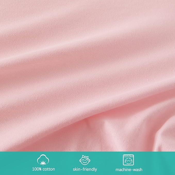 Bassinet Sheets Fit for Maxi COSI Iora, Graco Travel Lite, Fodoss, Yacul and Cloud Baby Bedside Sleeper,100% Cotton, 2 Pack, Ultra Soft Bassinet Sheet, White and Pink