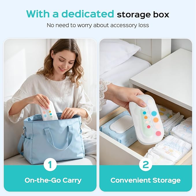 COSLUS C52 Rechargeable Baby Nail File: Cordless Baby Nail Trimmer Electric with 5 Speeds & 6 Grinding Heads for Baby Kid, CPC Certified and Quiet Design - Safe for Sleep Trim Buffer, Green
