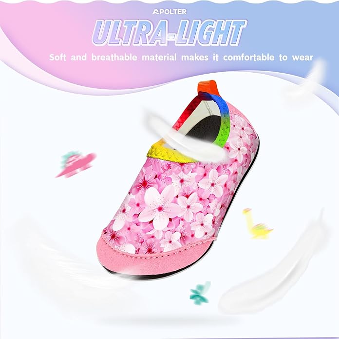 Baby Boys and Girls Swim Water Shoes Barefoot Aqua Socks Non-Slip for Beach Pool Toddler Kids