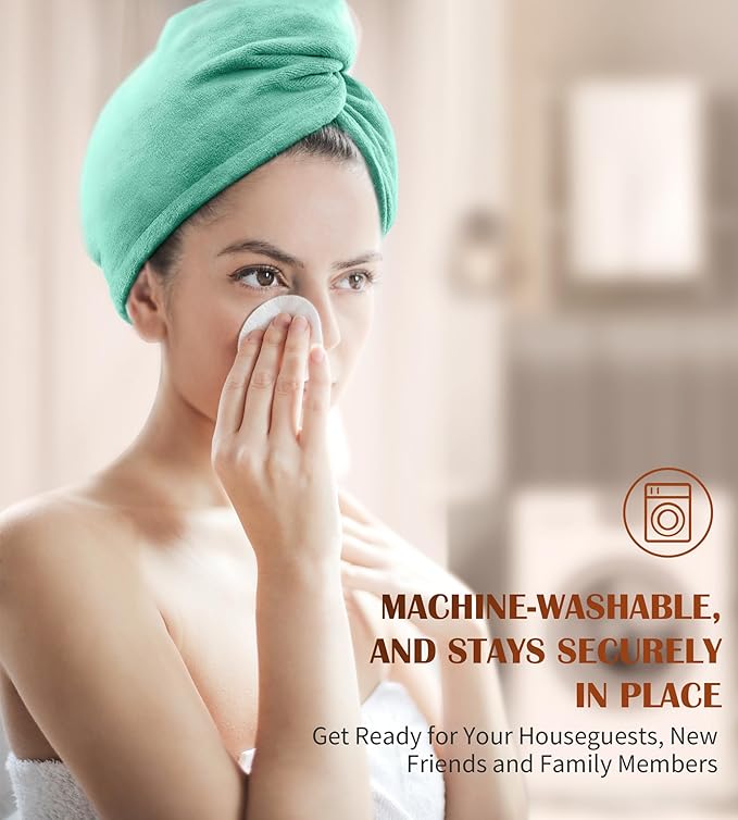 POPCHOSE Microfiber Hair Towel Wrap, Stocking Stuffers for Women, 3 Packs Fast Drying Hair Turbans, Super Absorbent Hair Towel for Women, Anti Frizz Hair Wrap Towels Wet, Curly, Longer, Thicker Hair