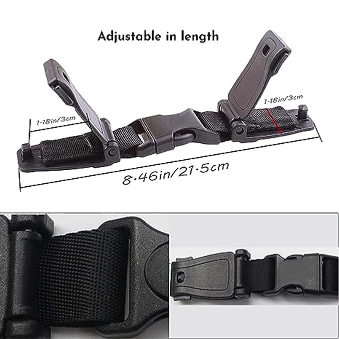 Car Seat Safety Belt Clip Buckle Lock Seat Chest Harness Clip, Universal Replacement Child Safety Belt Buckle for Strollers High Chairs, Trend Adjustable Guard(Black)
