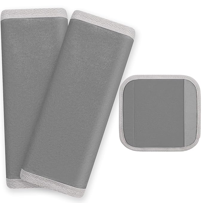 Seat Belt Cover Pad for Baby, Soft Seatbelt Cushion Covers for Kids 2Pcs Car Seat Strap Shoulder Pads for All Car Seats, Stroller, High Chair