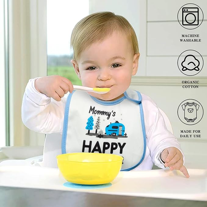 BWkoss 10Pcs Waterproof Baby Bibs Unisex Newborn Babies Food Bibs Baby Keepsake Birthday Gift for Drooling Feeding Eating Teething, 6-12 Months