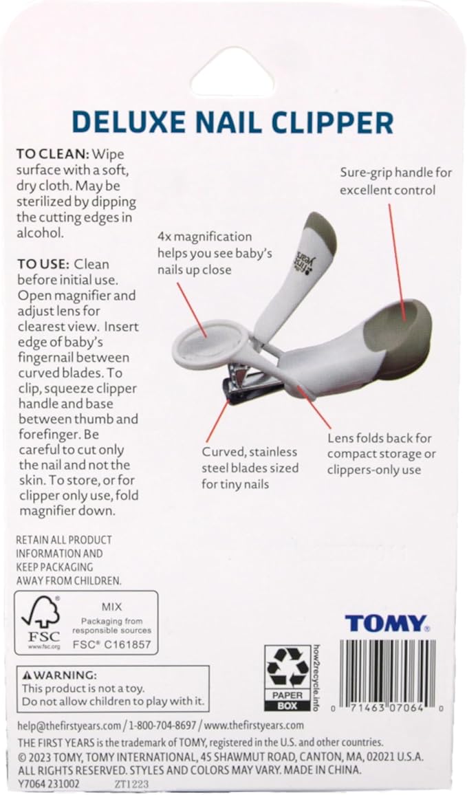 The First Years American Red Cross Deluxe Nail Clipper with Magnifier