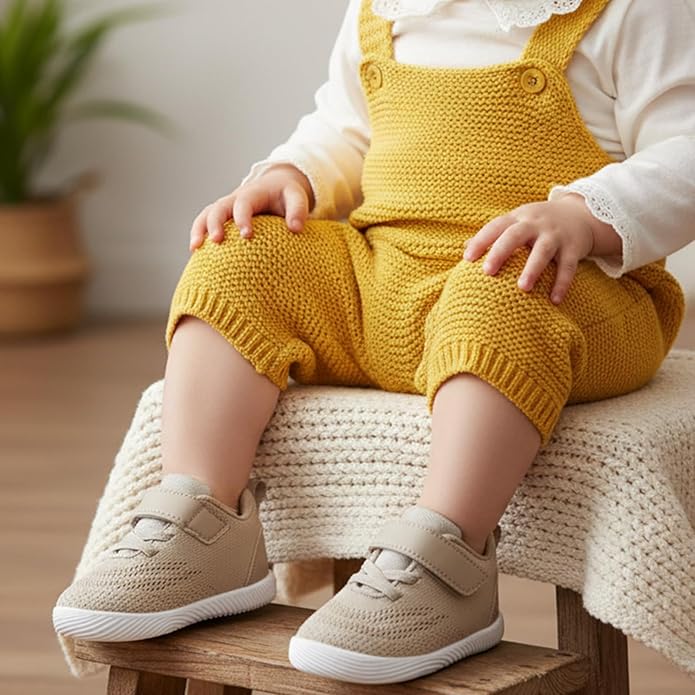 MORENDL Toddler Sneakers Baby Boys & Girls Barefoot Shoes Lightweight Breathable Walking Running Tennis Athletic Sport Shoes