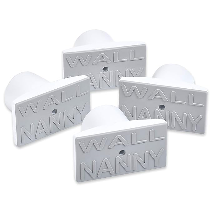 Wall Nanny Extender -4 Inch Baby Gate Extension Guard (Made in USA) Extends Pressure Mounted Gates - Protects Walls, Stabilizes Gate, for Child, Pet Gate & Dog Gate, Protector Works on Stairs, 4 Pack