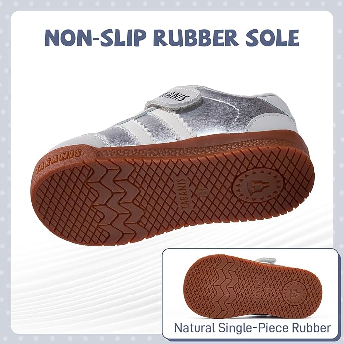 TARANIS Baby Shoes Toddler Sneakers - Wide Toe Box First Walker Shoes for Boys Girls, Easy Hook and Loop