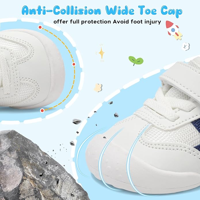 Scurtain Baby Shoes Boy Girl First Walking Shoe Infant Crib Breathable Sneakers Lightweight Barefoot Shoes for Babies