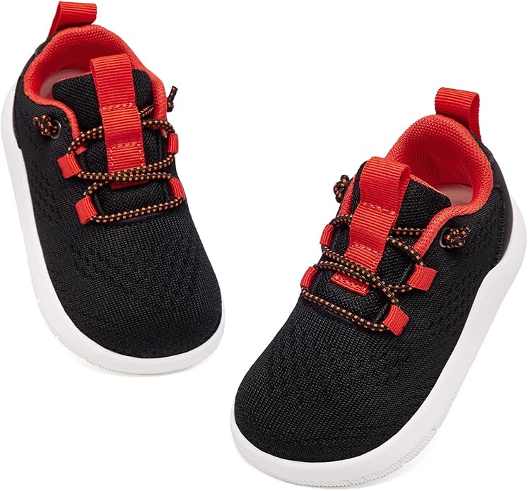MORENDL Wide Toddler Shoes Baby Walking Shoes Girls Boys Zero Drop Minimalist Sneakers Slip On Tennis Shoe Breathable Naturally Flexible