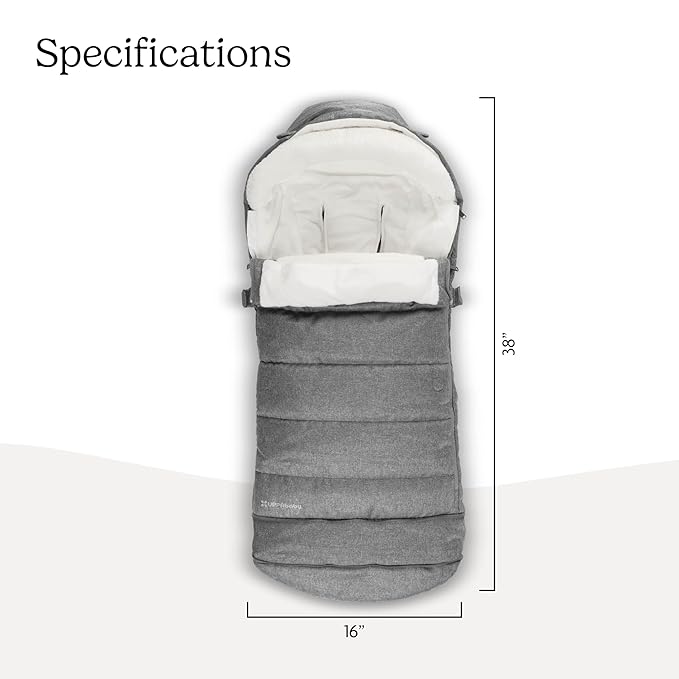 UPPAbaby CozyGanoosh 2-in-1 Seasonal Footmuff, Compatible with Strollers and RumbleSeat, Jake (Charcoal)