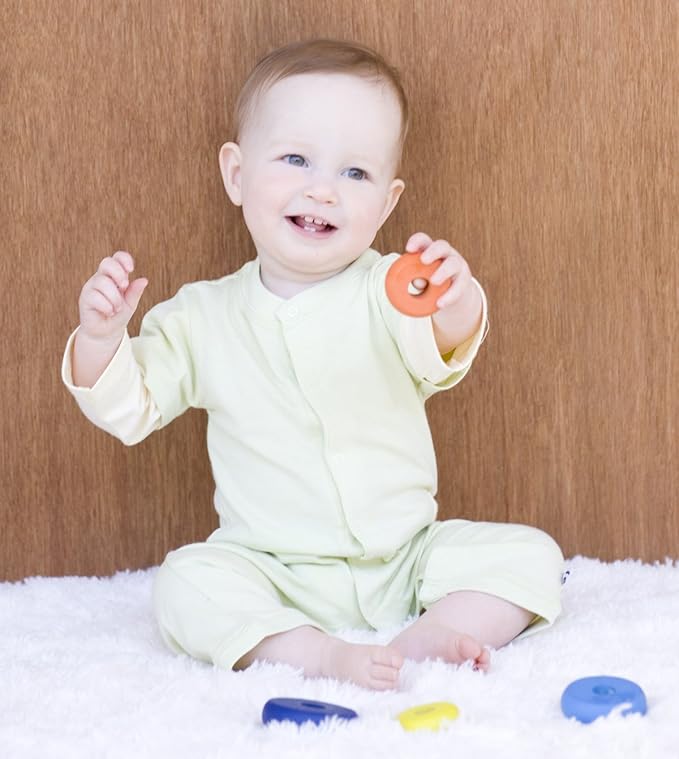 Babysoy Long Sleeve Baseball Style One Piece Coverall Romper