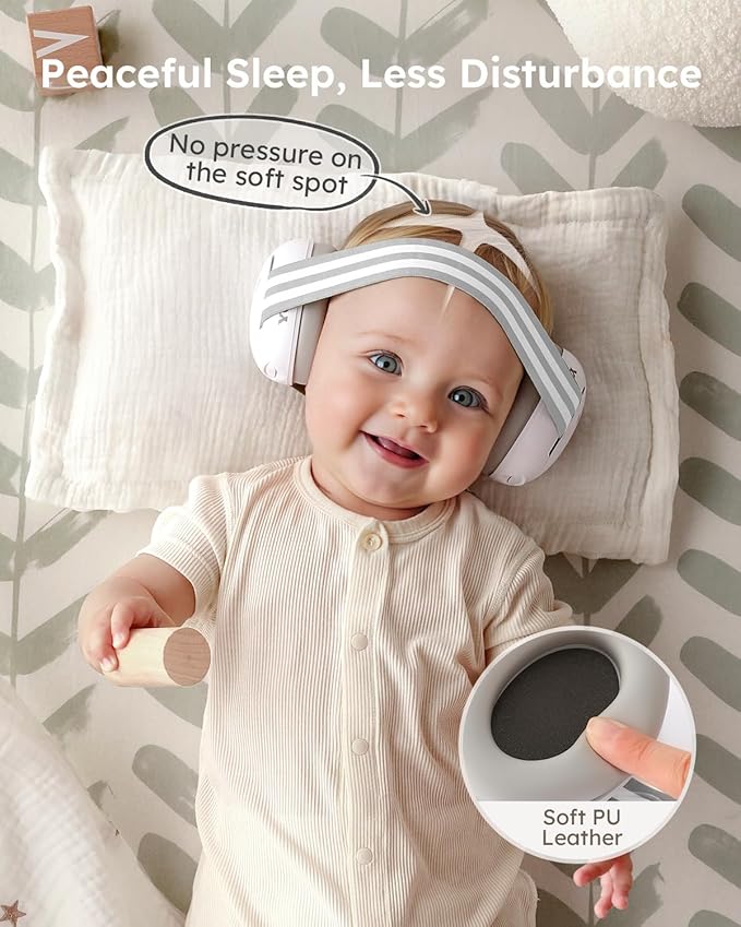 Yoofoss Baby Ear Muffs Noise Protection for Infant and Babies Up to 36 Months - Noise Cancelling Headphones for Ear Protection, Sleep, Travel Baby Essentials
