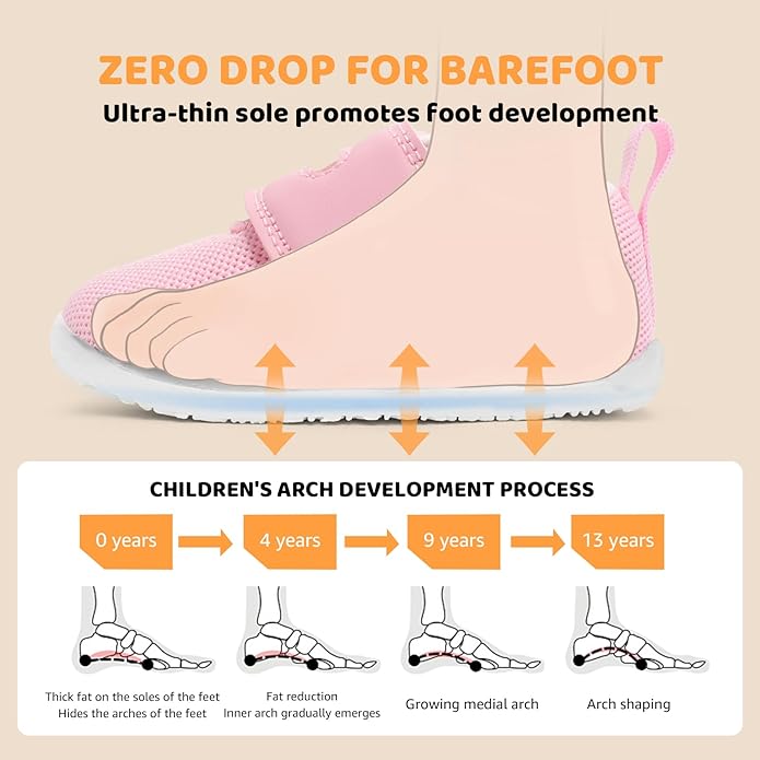 Baby Boy Girl Wide Toe Box Shoes Toddler Barefoot Shoe Non-Slip First Walking Infant Sneakers 6 9 12 18 24 Month