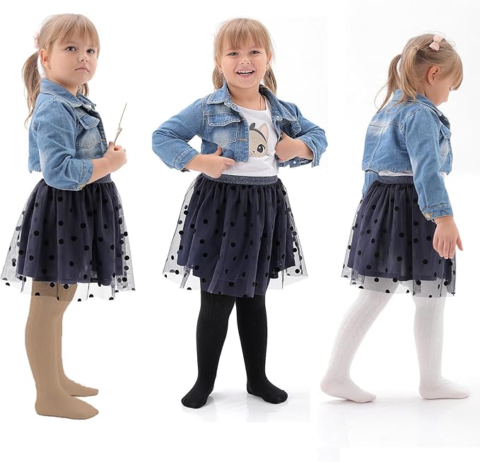 EPEIUS Baby Girl Tights Thick Cable Knit Leggings Stockings Cotton Pantyhose for Newborn Infant Toddler 3/4/5/6 Pack