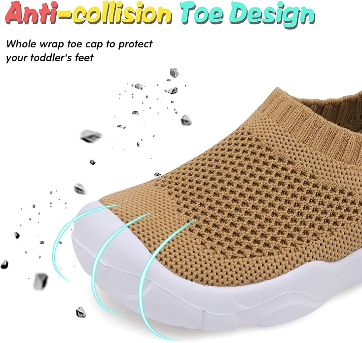 JOINFREE Toddler Boys Girls Sneaker Slip On Shoes Kids Lightweight Breathable Walking Shoes