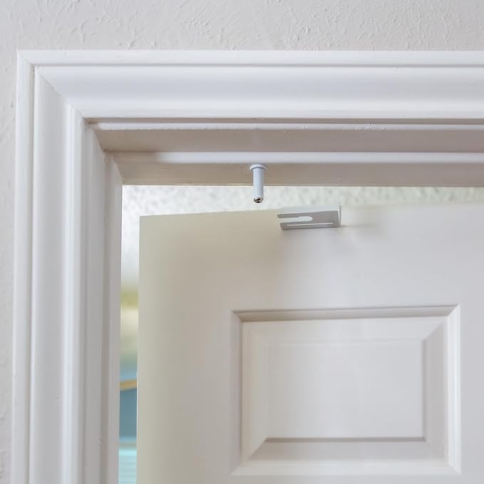 4 Pack – GlideLok Child Safety Door Top Lock | for Interior & Exterior Doors | Lock & Unlock from Both Sides | Stop Kids, Pets, Dogs & Cats from Opening Doors