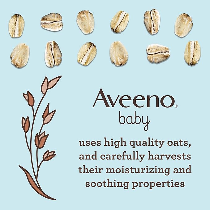 Aveeno Baby Sensitive Skin Bubble Bath with Oat Extract, Gently Cleanses and Leaves Skin Feeling Hydrated, Tear-Free Formula, Hypoallergenic, Paraben-, Phthalate-, Soap- & Dye-Free, 19.2 fl. Oz
