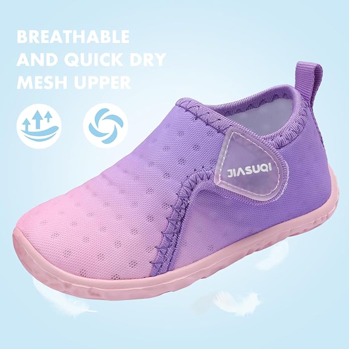 JIASUQI Baby Boys Girls Barefoot Swim Pool Water Shoes Beach Walking Sandals Athletic Sneakers