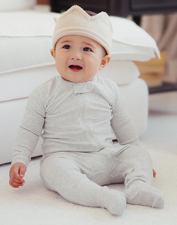 VAENAIT BABY Infant Toddler Boys Girls Modal Cotton Footed Pajamas One-Piece Romper Sleep and Play 0M-2T