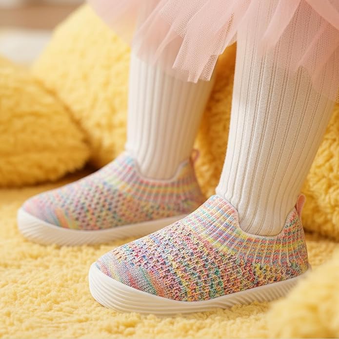MORENDL Baby Toddler Walking Socks Non-Slip Breathable Unisex Casual Sneakers