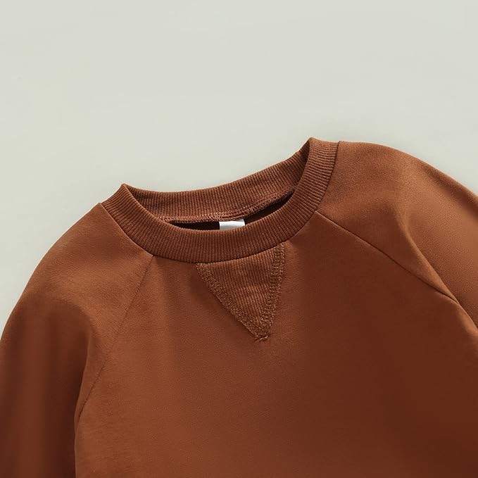Toddler Baby Boy Fall Outfit Crewneck Long Sleeve Sweatshirt Tops Elastic Pants Jogger Cute Newborn Winter Clolthes Set