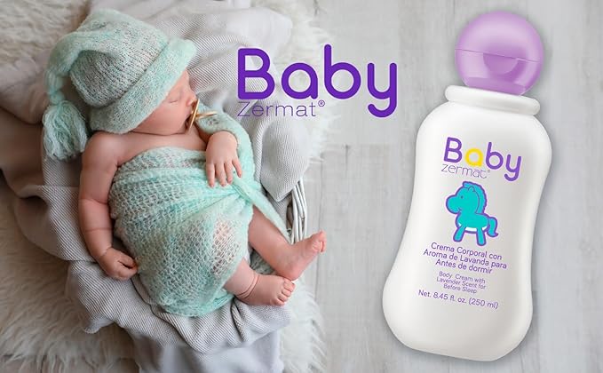 Zermat Baby Lotion with Lavender - Gentle & Soothing Moisturizing Formula for Infants - Ideal Baby Care Products - Crema para Bebé - 8.45 Fl. Oz.