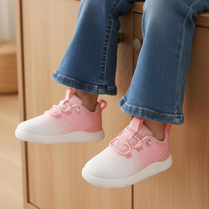 MORENDL Wide Toddler Shoes Baby Walking Shoes Girls Boys Zero Drop Minimalist Sneakers Slip On Tennis Shoe Breathable Naturally Flexible