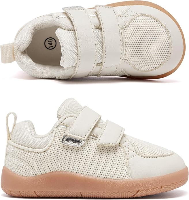 MORENDL Boys & Girls Walking Shoes 0-4 Years Baby Wide Toe Box Barefoot Shoes Toddler Sneakers