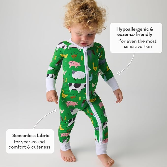 Little Sleepies Pajamas for Baby Boys & Girls, Viscose from Bamboo Baby Pajamas, Preemie & Newborn Sleepers, 2-Way Zipper PJs