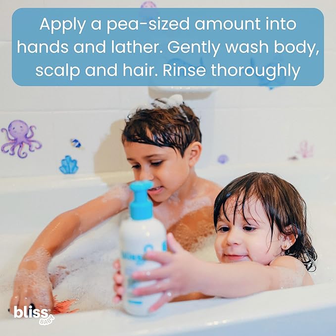 Bliss Baby Care Essentials Gift Set, Fragrance-Free - Baby Wash & Shampoo, Diaper Rash Cream, Baby Lotion & Hooded Bath Towel - Hypoallergenic, Dermatologist Tested, Clean & Vegan Baby Gift Set