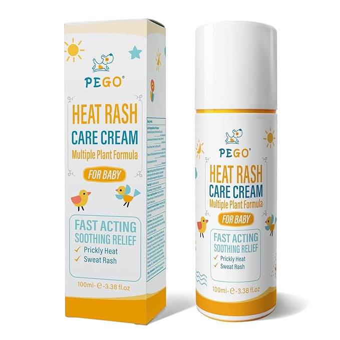 Heat Rash Care Cream for Babies | Prevents Prickly Heat, Sweat Rashes, Eczema & Skin Inflammation | Alleviating Discomfort for Babies Skin | 100ml/3.38oz (100ml/1pcs)