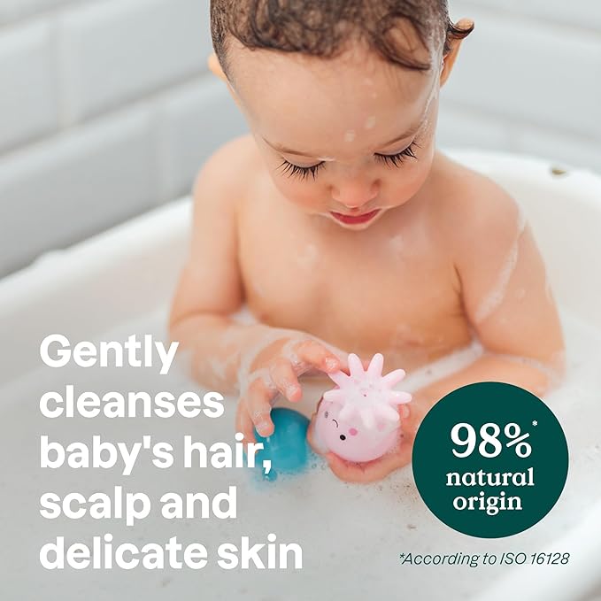 ATTITUDE 2-in-1 Hair and Body Foaming Baby Wash, EWG Verified Shampoo Soap, Dermatologically Tested, Made with Naturally Derived Ingredients, Vegan, Unscented, 10 Fl Oz (Pack of 3)