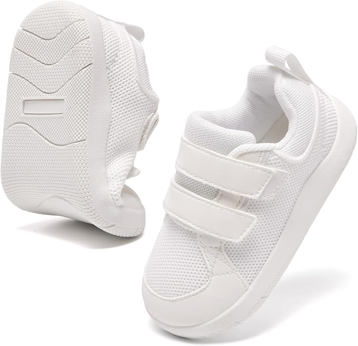 MORENDL Boys & Girls Walking Shoes 0-4 Years Baby Wide Toe Box Barefoot Shoes Toddler Sneakers