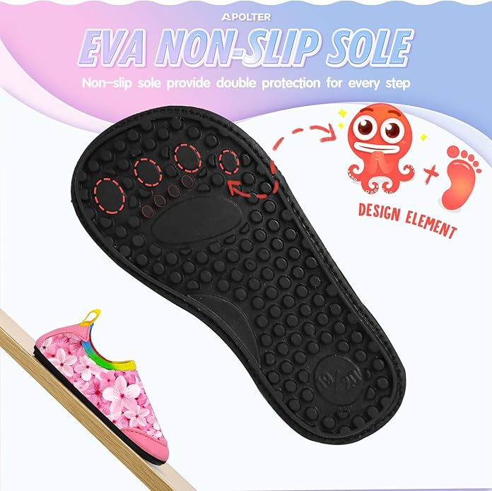 Baby Boys and Girls Swim Water Shoes Barefoot Aqua Socks Non-Slip for Beach Pool Toddler Kids