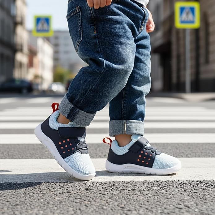 MORENDL Toddler Baby Shoes 0-4 Years Boy Girl Lightweight Breathable Non-Slip Sports Sneakers Running Walking Tennis Barefoot Shoes